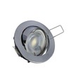 MR16 of GU10 Downlight kit - Zonder lichtbron, Chroom, Zaagmaat: Ø7,4 cm, Afmetingen: Ø8,2 cm