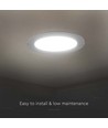 Dalle LED encastrable 18W Ø22,8cm - Découpe : Ø20,5 cm, Dimensions : Ø22,8 cm