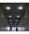 18W LED loftslampe - Ø21,5cm, Højde: 3cm, Hvid kant