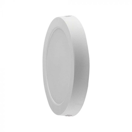 Plafonnier LED 18W - Ø21,5cm, Hauteur : 3cm, Bord blanc