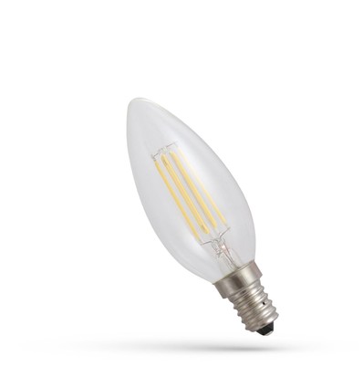 E14 5,5W dæmpbar LED kertepære - C35, Kultråd