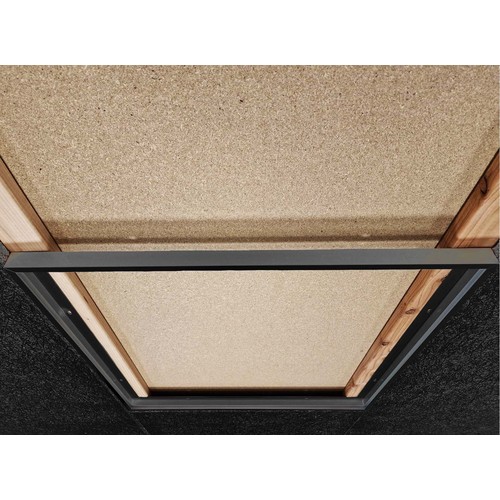 Cadre Troldtekt encastré 60x60 - Pour panneau LED, compatible avec Troldtekt sans ajustement, bord noir