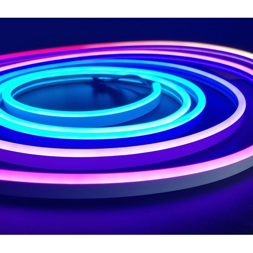 Ruban Neon Flex RGBIC 5m 16W/m - 24V DC, IP20, 96 LED par mètre, 8x16