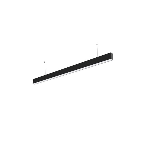 Réglette LED 40W - 120cm, 100lm/W, Noir, plafonnier pour bureau, avec kit de suspension par câbles