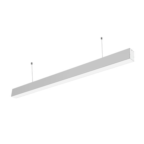 Réglette LED 40W - 120cm, 100lm/W, Blanc, plafonnier pour bureau, avec kit de suspension par câbles