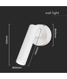 2W Wandgemonteerde hotelspot - IP20, RA80, 38°, wit