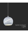 Lampe LED - Ø12cm, blanche, beau plafonnier, avec suspension incluse