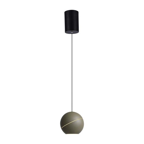 Lampe LED 8W - Plafonnier élégant, Ø12cm, Champagne, suspension incluse