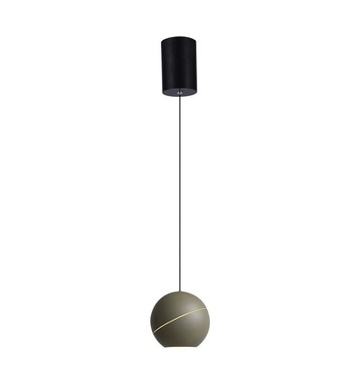 Lampe LED 8W - Plafonnier élégant, Ø12cm, Champagne, suspension incluse