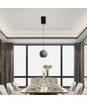 8W LED lampe - Flot loftlampe, Ø12cm, Champagne, inkl. ophæng