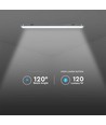 Réglette LED complète étanche 150cm 48W, câblage traversant - 5760lm, 120lm/W, IP65