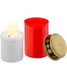 Bougie LED pour pierre tombale - Rouge, 12 cm de haut, IP44 extérieur, à piles