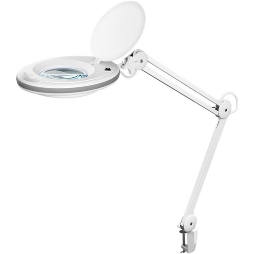 LED loeplamp met klem 8W - Wit