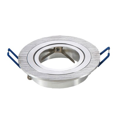 MR16 eller GU10 Downlight-kit - Utan ljuskälla, borstad aluminium, Hål: Ø7,5 cm, Mått: Ø9,1 cm