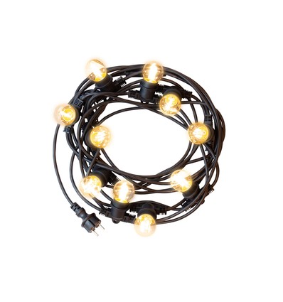 Guirlande lumineuse Spectrum pour 10 ampoules E27 - 5 mètres, IP44, 230V, sans source lumineuse
