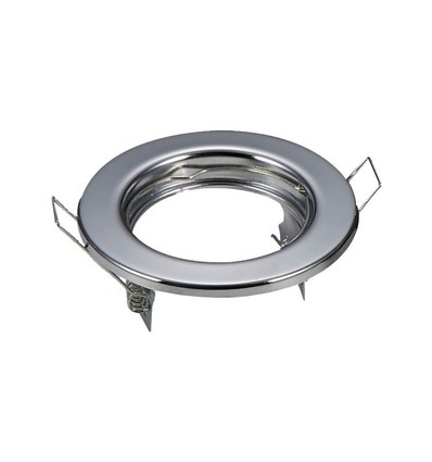 Pack de 2 kits Downlight MR16/GU10 - Sans source, chrome, Trou: Ø6,5 cm, Dim: Ø8 cm