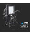 V-Tac Lampe de rue solaire LED 40W - Noir, avec panneau solaire, télécommande, capteur, IP65