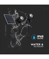 V-Tac 2x1,2W Lampes solaires de jardin LED - Noir, avec piquet, IP65