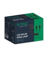 V-Tac 2x1,2W Lampes solaires de jardin LED - Noir, avec piquet, IP65