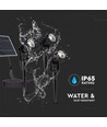Lampes solaires de jardin V-Tac 3x1,2W LED - Noir, avec piquet, IP65