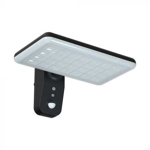 Applique murale solaire LED 15W - IP65, noir, détecteur