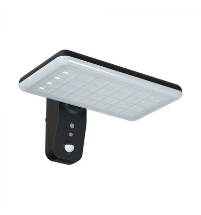 Applique murale solaire LED 15W - IP65, noir, détecteur