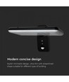 15W Solcelle vegglampe LED - IP65, sort, sensor