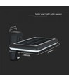 15W Solcelle vegglampe LED - IP65, sort, sensor