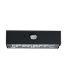Applique solaire LED 3W - IP65, noir, détecteur