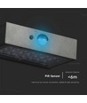 3W Solcelle vegglampe LED - IP65, sort, sensor