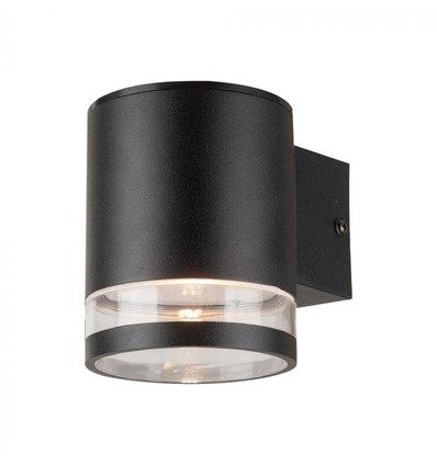 0,55W Wandlamp op zonne-energie LED - IP54, zwart