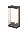 1W Solar wandlamp LED - IP54, zwart, sensor
