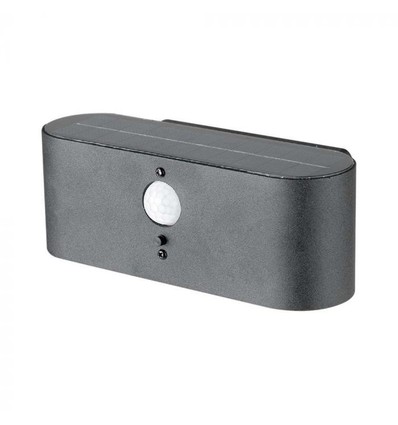 2.5W Solcellsvägglampa LED - IP54, sensor, justerbar spridning
