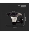 15W Wandlamp op zonne-energie LED - IP65, zwart, sensor