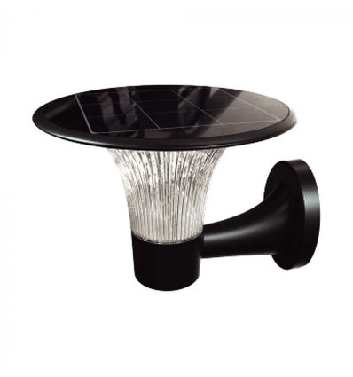 Applique solaire LED 15W - IP65, noir, détecteur