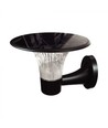 15W Solcelle vegglampe LED - IP65, sort, sensor