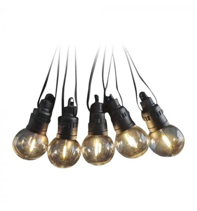 Guirlande lumineuse solaire V-Tac avec 10 ampoules 0,5W - 12 mètres, télécommande, IP44, source lumineuse incluse