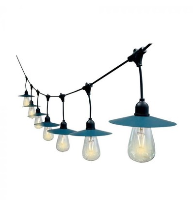 Guirlande lumineuse solaire V-Tac avec 15 ampoules de 0,2W - 15 mètres, IP44, source lumineuse incluse