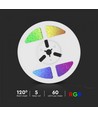 V-Tac bande LED solaire RGB 1,2W - 5 mètres, télécommande, IP67