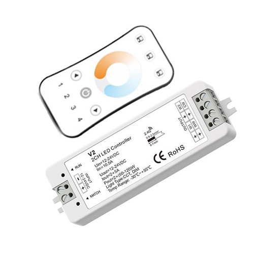 LEDlife rWave CCT-controller met afstandsbediening - 12V (120W), 24V (240W)