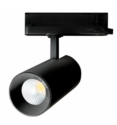 Spot sur rail triphasé 27W RA90 - Noir, deux angles de diffusion