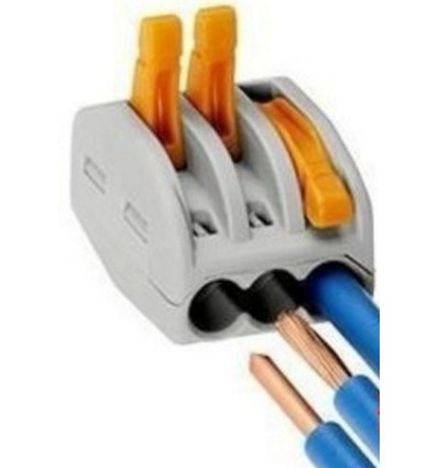 Connecteur rapide sans vis - Pour 3 fils