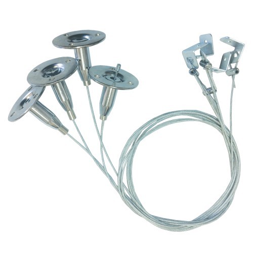 Kit de câbles pour panneau LED - 1 mètre, hauteur réglable, lot de 4 pièces