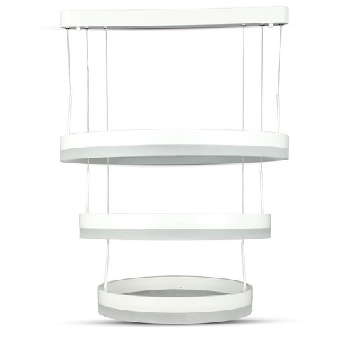 92W dimbare kroonluchter met 3 ringen - Ø60cm, warm wit, zacht licht