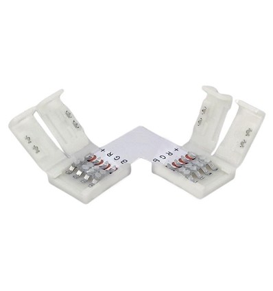 Connecteur en L pour bandes RGB - 10 mm de large, 12V / 24V