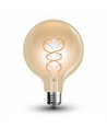 E27 dekorativ LED globepære - spiral filament, 5W, ekstra varmhvit