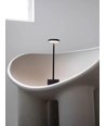 Lampe de table LED rechargeable - Noir, tactile dimmable, CCT, IP20