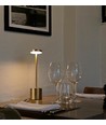 Lampe de table LED rechargeable - Or, tactile dimmable, CCT, IP20