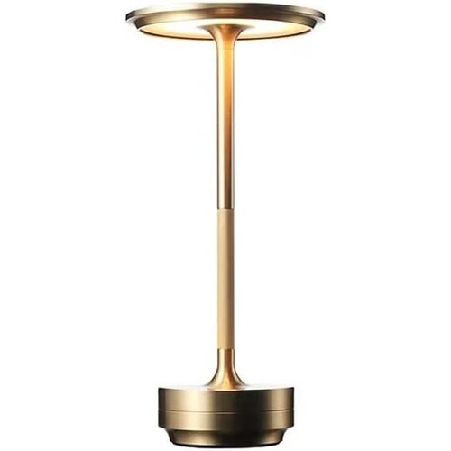 Lampe de table LED rechargeable, couleur réglable - Or, tactile dimmable, IP20