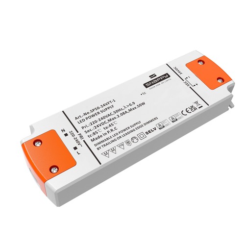 Snappy 50W / 24V DC dæmpbar strømforsyning - 2.08A, IP20 indendørs